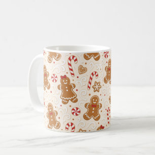 Caneca De Café Pão de gengibre Natal Café Cana de Açúcar Feriado
