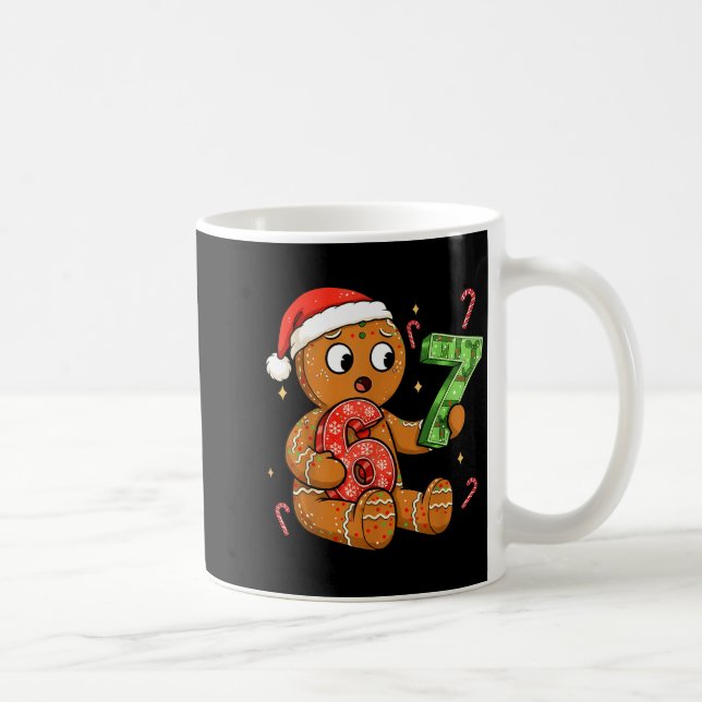 Caneca De Café Pão de Mel Seis Sete 67 Meme 6 7 Natal Engraçado  (Direita)