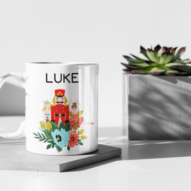 Caneca De Café Pão de Noz-Craquez de Natal Personalizado (Criador carregado)
