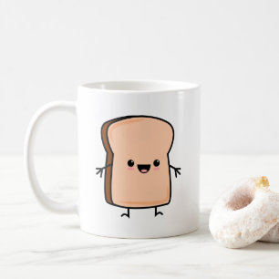 Caneca De Café Pão de Toast Fofo