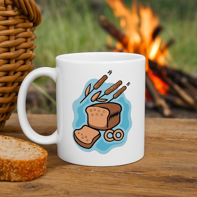 Caneca De Café Pão Integral Rústico Comida de Fazenda (Criador carregado)
