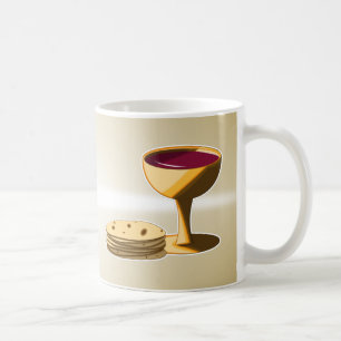 Caneca De Café Pão sem fermento e vinho A última Páscoa de jantar