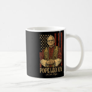 Caneca De Café Papa Americano Leo Xiv 267.º Estado Unidos Bandeir