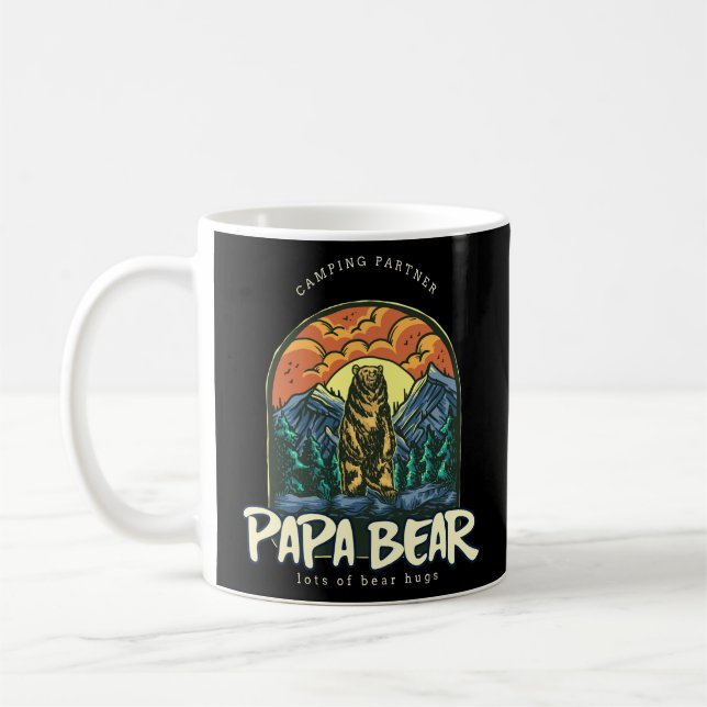 Caneca De Café Papa Bear Camping (Esquerda)