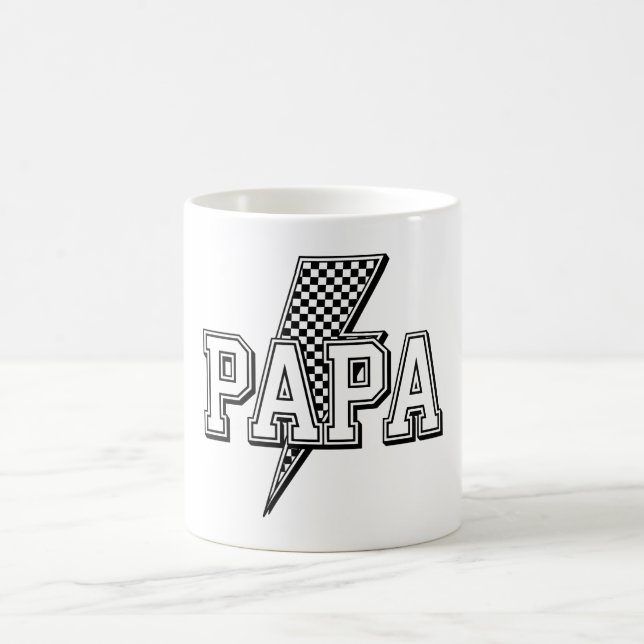 Caneca De Café Papa Bold Checkered Lightning Keepsaame Mug (Centro)