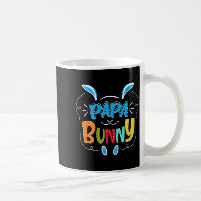 Caneca De Café Papa Bunny Premium Tri-blend  (Direita)