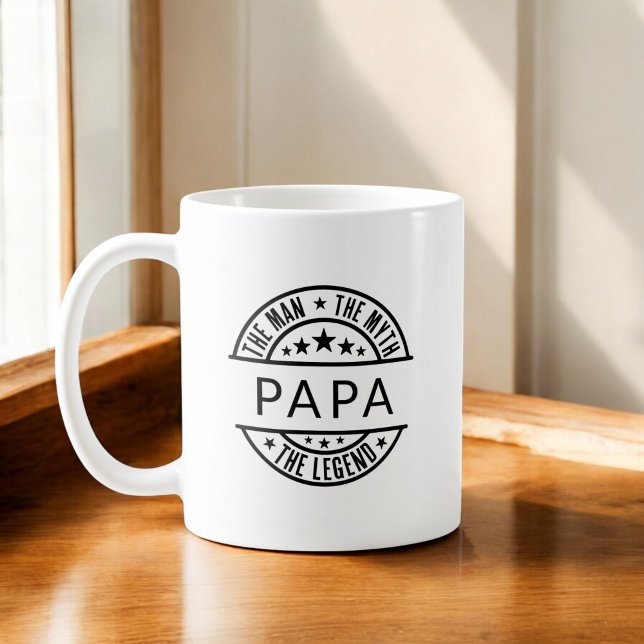 Caneca De Café Papá Chame O Homem A Lenda (Criador carregado)