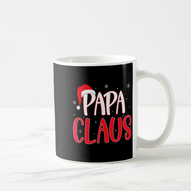 Caneca De Café Papa Claus Christmas Family Matching Pajamas Funny (Direita)