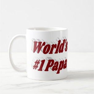 Caneca De Café Papá com metade de texto