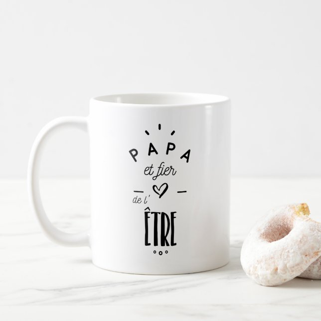 Caneca De Café Papá e confiar do être (Com Donut)