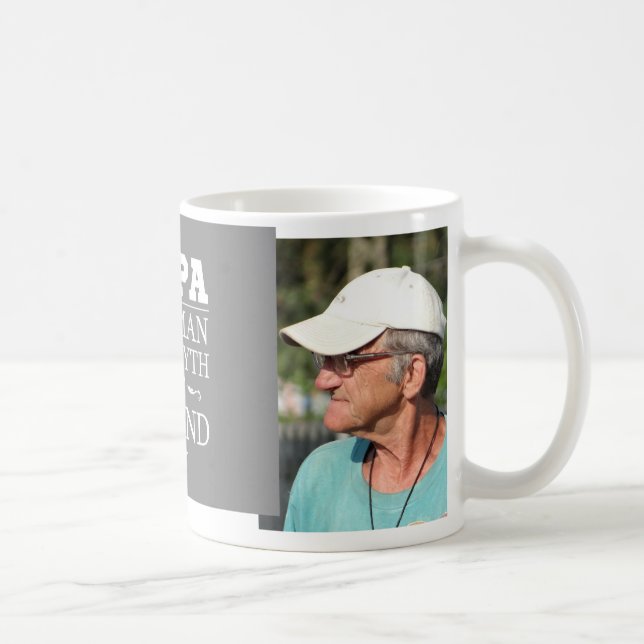 Caneca De Café Papá feita sob encomenda da foto a legenda (Direita)