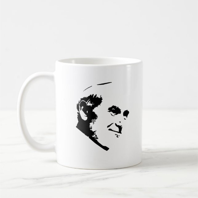 Caneca De Café Papa João Paulo II Face Branco (Esquerda)
