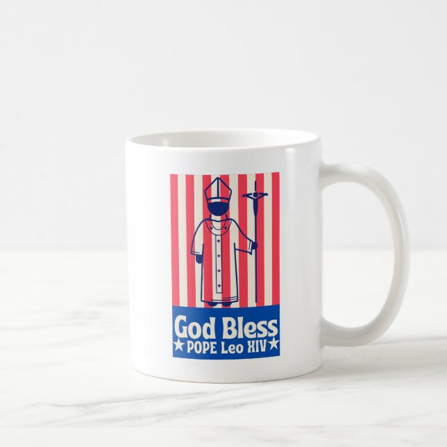Caneca De Café Papa Leão XIV, Primeiro Papa Histórico Americano (Direita)