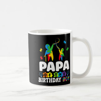 Caneca De Café Papa Of The Birthday Boy Autism Awareness Support 