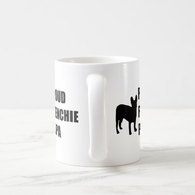 Caneca De Café Papá orgulhosa de Frenchie (Alça)