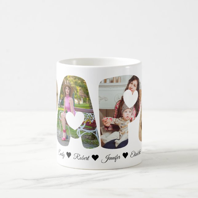 Caneca De Café PAPA Photo Collage Mug - Presente perfeito para o  (Centro)