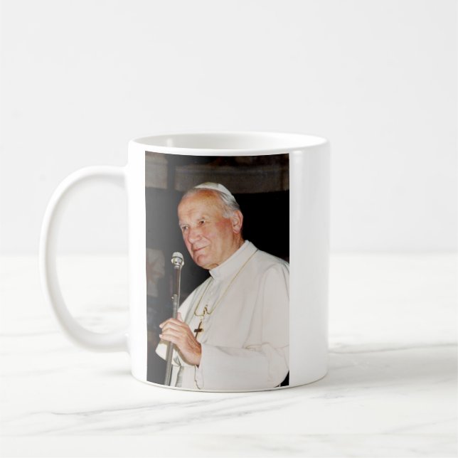 Caneca De Café Papa São João Paulo II (Esquerda)