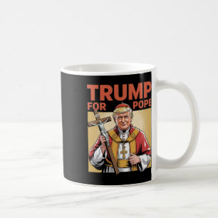 Caneca De Café Papa Trump Engraçado Trump Vaticano Cristão Retro