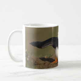 Caneca De Café Papagaio-do-mar do Flapping