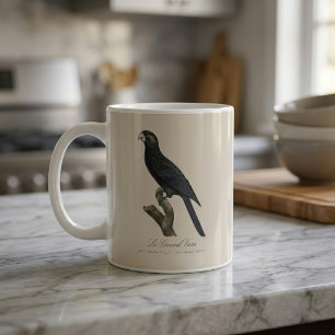 Caneca De Café Papagaio-do-vasa-maior, Coracopsis Vasa Ilustração