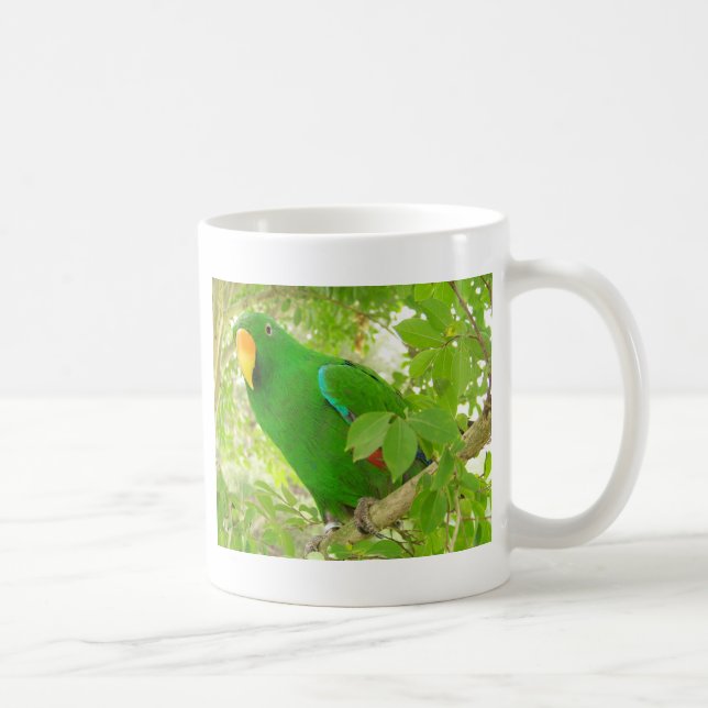 Caneca De Café Papagaio masculino de Eclectus (Direita)