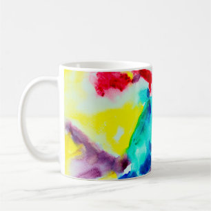 Caneca De Café papagaio na árvore, Abstrato do pássaro Brilhante