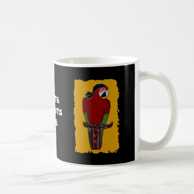 Caneca De Café Papagaio Pirata (Direita)