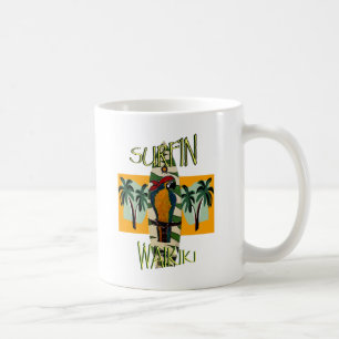 Caneca De Café Papagaio Surfista