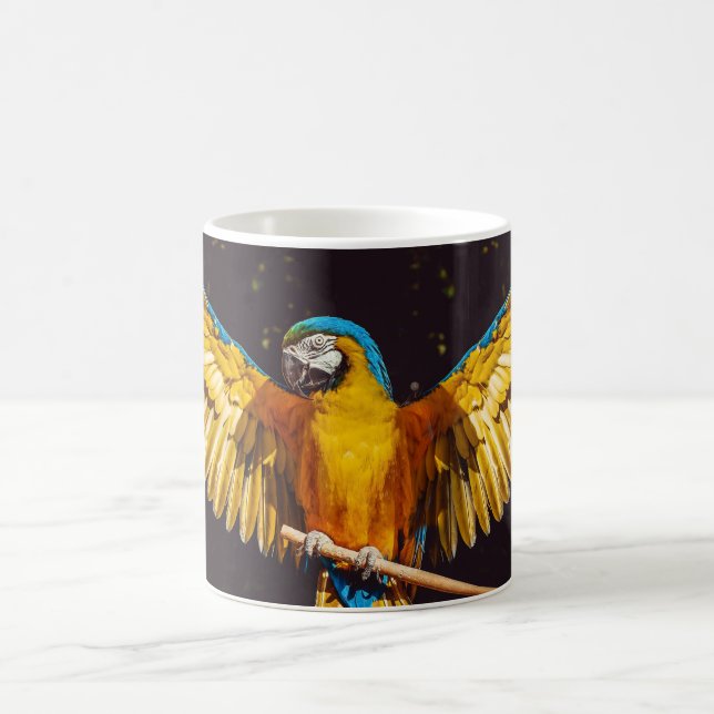 Caneca De Café Papagaio Tropical Num Perch (Centro)