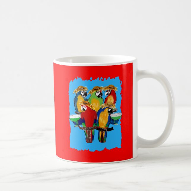 Caneca De Café Papagaios Bêbados (Direita)
