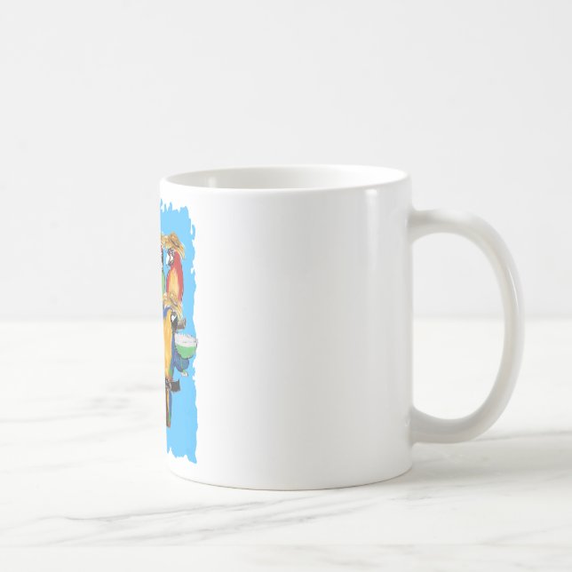Caneca De Café Papagaios Bêbados (Direita)