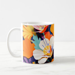 Caneca De Café Papagaios da California Bold Pop Art