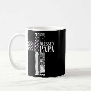 Caneca De Café Papai Bendito Bandeira Americana Religioso Cristão