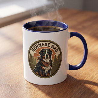 Caneca de Café Papai Bernês | Presente para Papai
