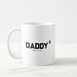 Caneca De Café Papai com nome personalizado das crianças