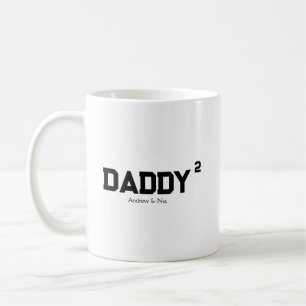 Caneca De Café Papai com nome personalizado das crianças