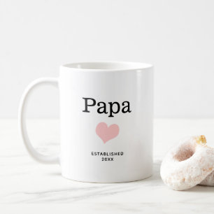 Caneca De Café Papai, Coração Rosa, Personalizado em Foto de So