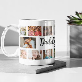 Caneca De Café Papai Customizado 18 Colagem de Fotos