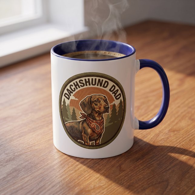 Caneca de Café Papai Dachshund | Presente para Pap (Criador carregado)