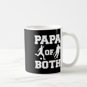 Caneca De Café Papai de Ambos Futebol Engraçado Hóquei Papai