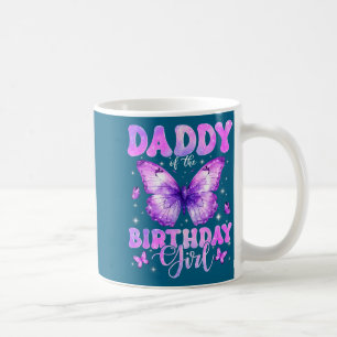 Caneca De Café Papai de Menina Aniversário Borboleta Família