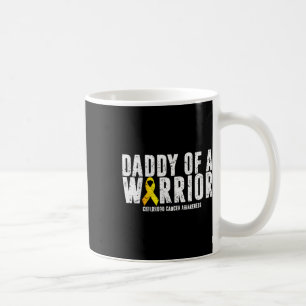 Caneca De Café Papai de um Guerreiro Infância Câncer Pai Ribbo