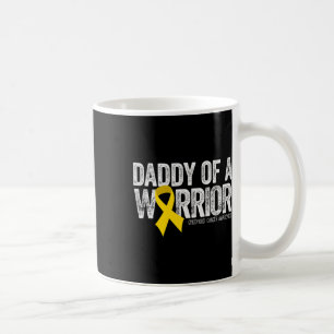 Caneca De Café Papai de um Guerreiro Infância com Câncer Pai Ribb