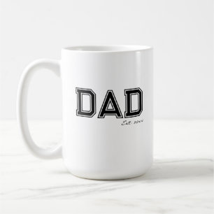 Caneca De Café "Papai" "Est 20xx" Presente do Dia dos Pais Aniver