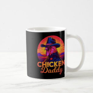 Caneca De Café Papai Frango Cowboy Engraçado Galo Fazendeiro Home