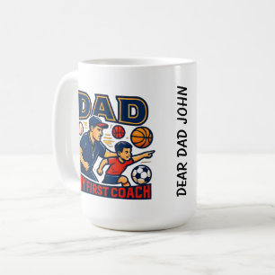 Caneca De Café Papai Meu Primeiro Treinador Esportes Dia dos Pais
