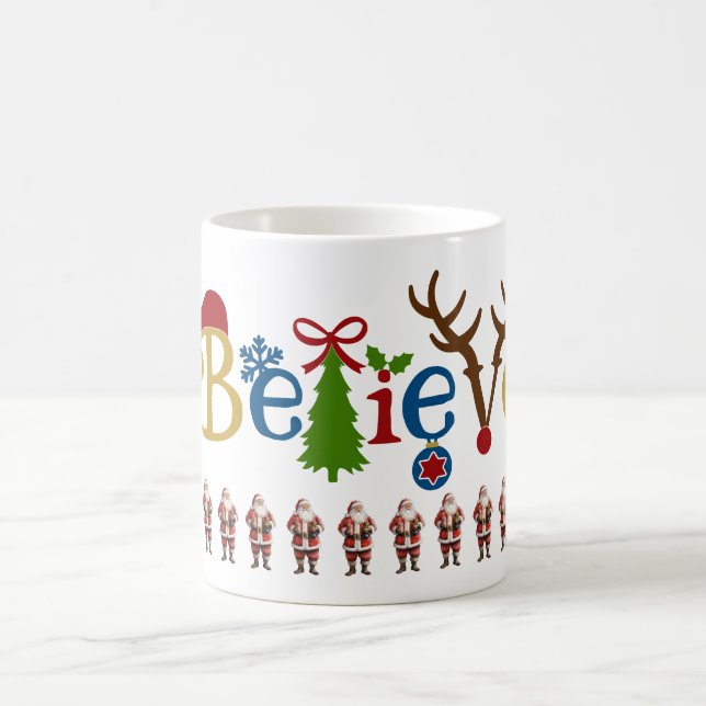 Caneca De Café Papai Noel acredita no Natal (Centro)