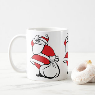 Caneca De Café Papai Noel Alegre Natal Desenho Animado, Saco de B