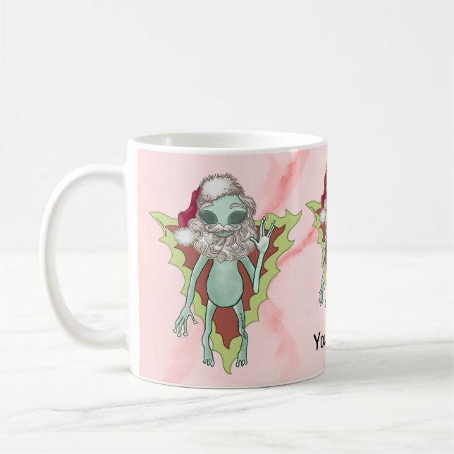 Caneca De Café Papai Noel Alien Ficção Científica (Esquerda)