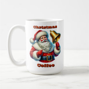 Caneca De Café Papai Noel animado tocando uma bola de Natal
